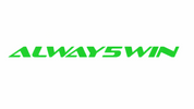 Green 'ALWAYSWIN' logo on a white background